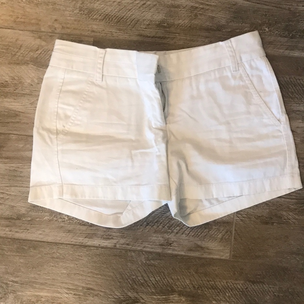 White chino shorts